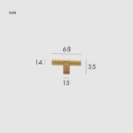 Barra en T de latón macizo LEVVA