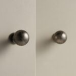 LOX massief messing knop