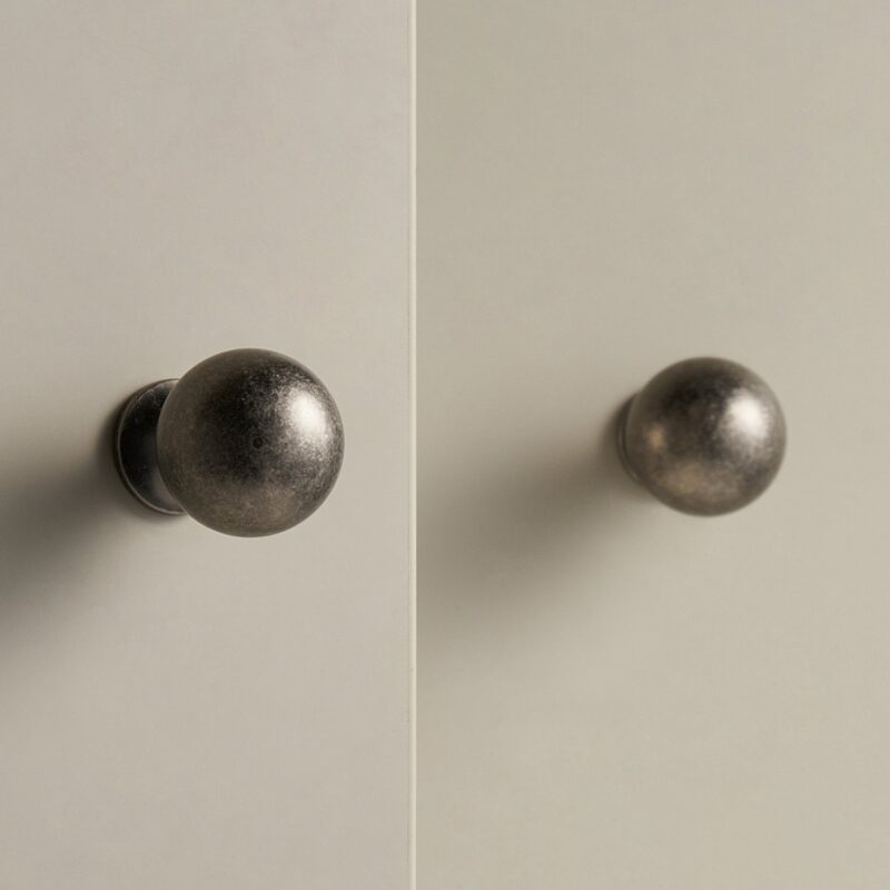 LOX massief messing knop