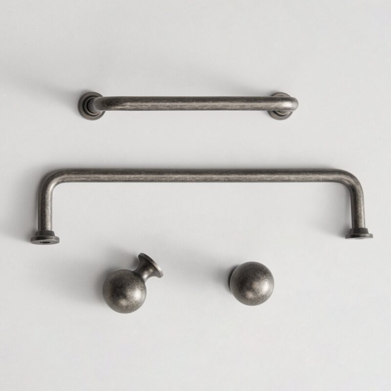 LOX massief messing knop