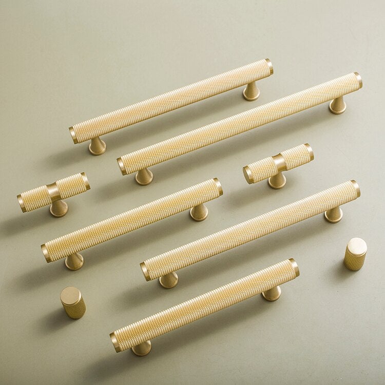 LUX gekartelde messing handgrepen