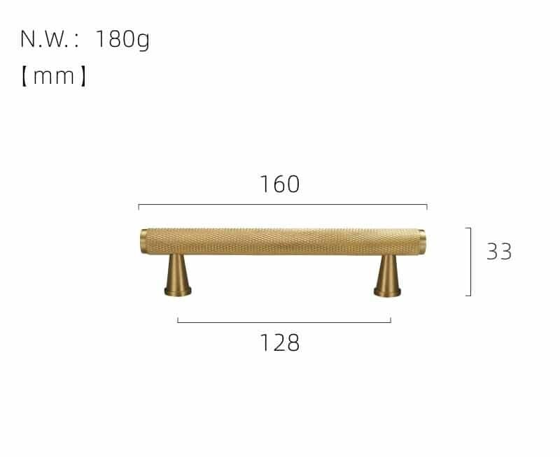 LUX gekartelde messing handgrepen