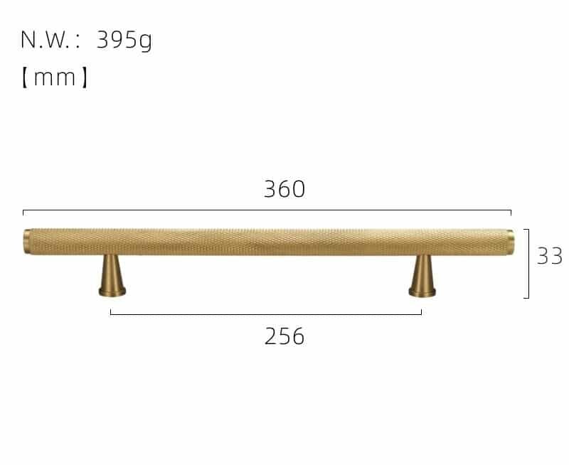 LUX gekartelde messing handgrepen