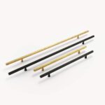 LUX gekartelde messing handgrepen