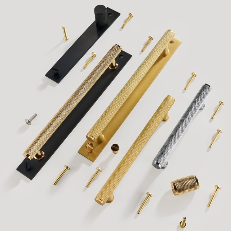 LUX gekartelde messing handgrepen