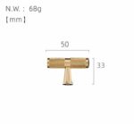 Barra en T moleteada de latón macizo LUX