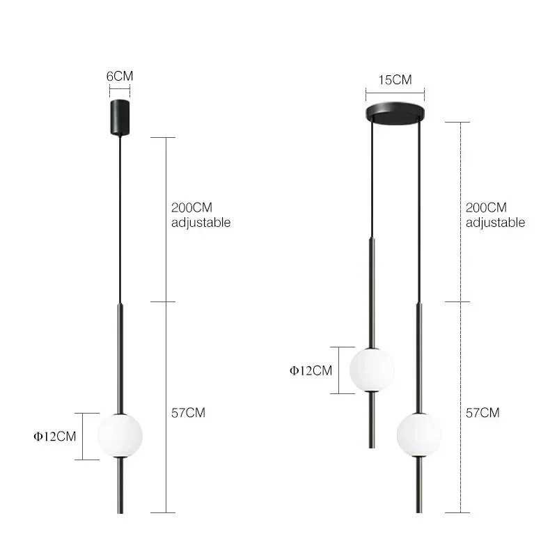 Pendentif boule en verre ORBE