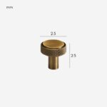 Pomelli in ottone zigrinato MANHATTAN