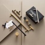 Pomelli in ottone zigrinato MANHATTAN