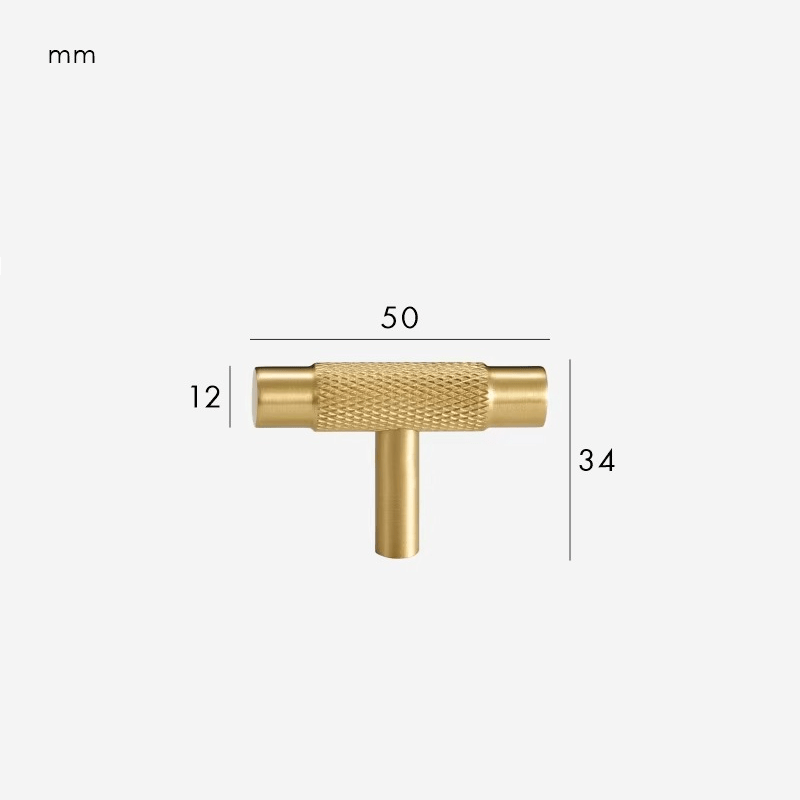 MANHATTAN Barre a T zigrinate in ottone 10 Barre a T in ottone zigrinato MANHATTAN