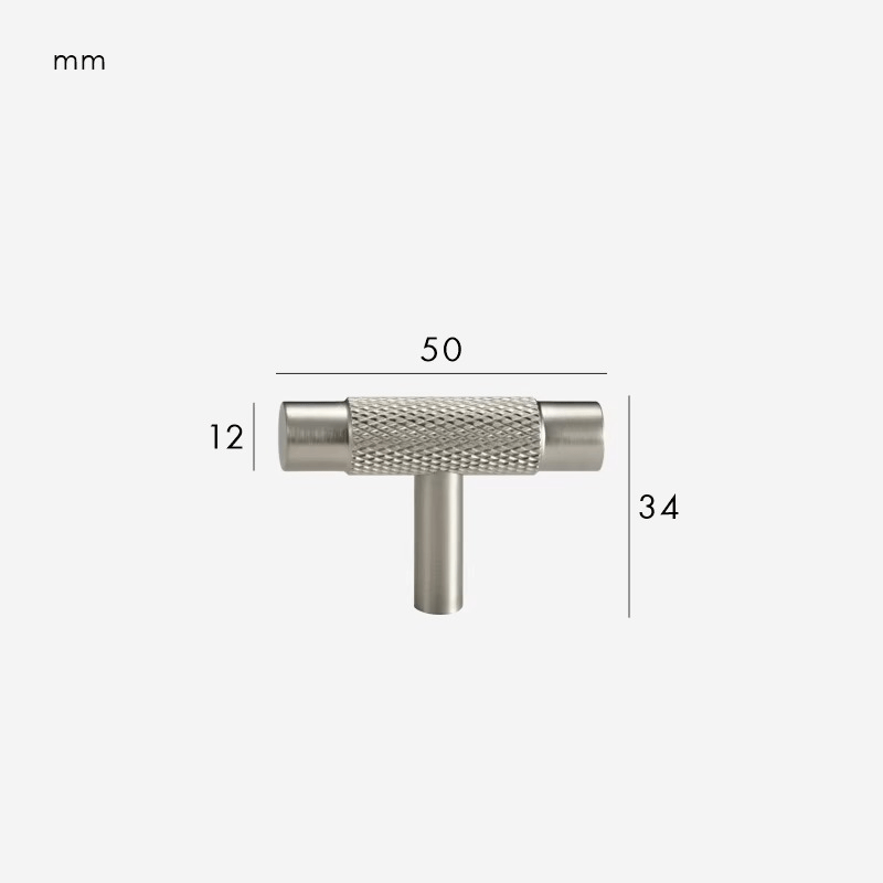 MANHATTAN Barre a T zigrinate in ottone 12 Barre a T in ottone zigrinato MANHATTAN