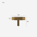 Barre a T in ottone zigrinato MANHATTAN