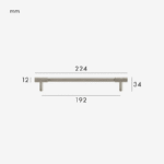 MANHATTAN Tiradores de latón macizo