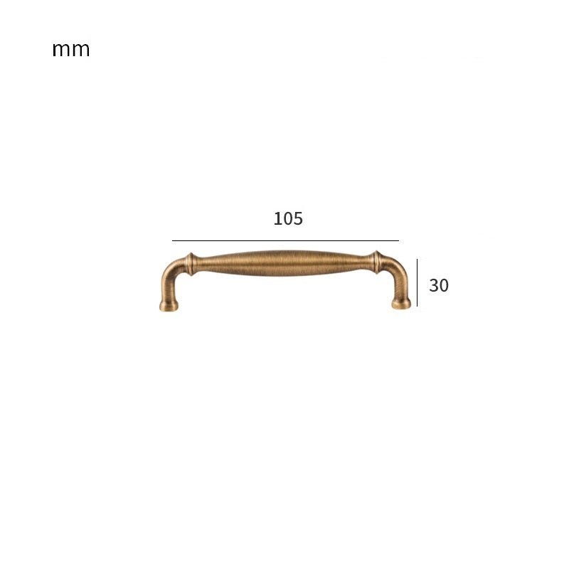 MARA Massief messing handgreep 8 MARA Massief messing handgreep