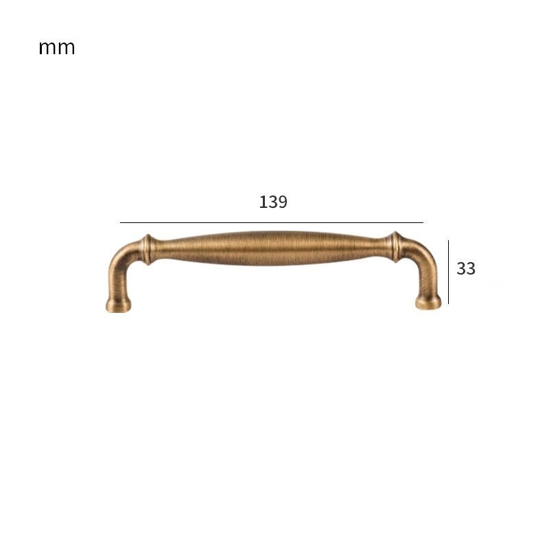 MARA Massief messing handgreep 9 MARA Massief messing handgreep