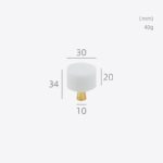 MARMER Pomos de mármol macizo y latón