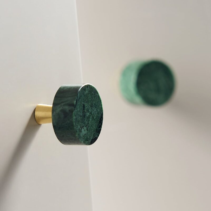 MARMER Pomos de mármol macizo y latón