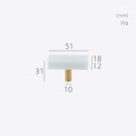 MARMER Massiver Marmor & Messing-T-Bar