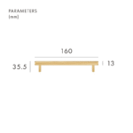 MAURITZ Poignées en laiton massif