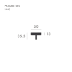 MAURITZ Barra en T de latón macizo