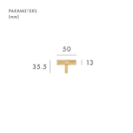 MAURITZ Barra en T de latón macizo