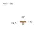 MAURITZ Barra en T de latón macizo