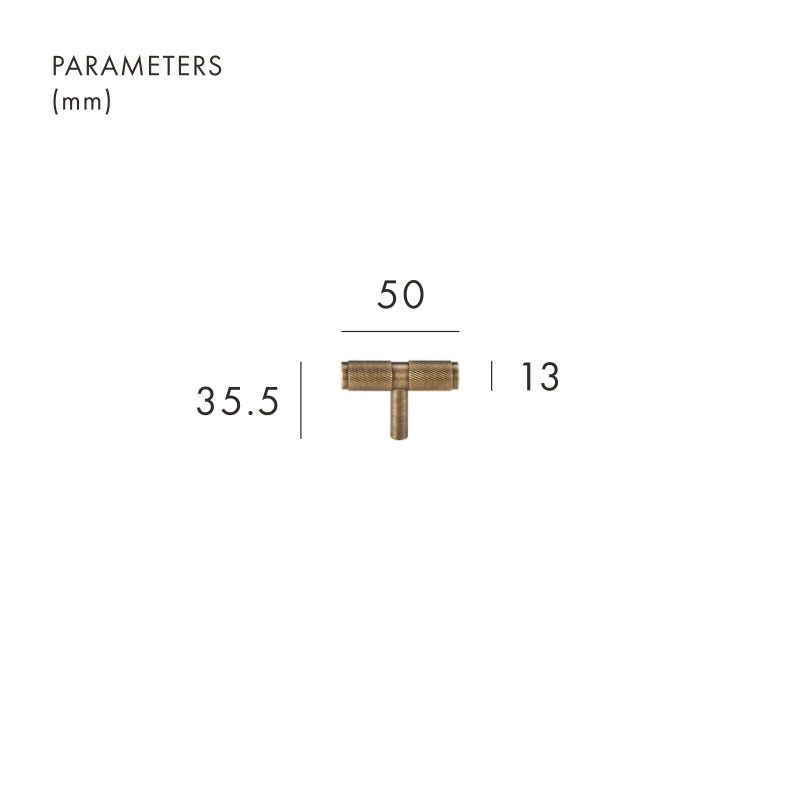 MAURITZ Barra en T de latón macizo