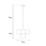 meraki. Renueva FLEUREN Lámpara colgante de cinco globos