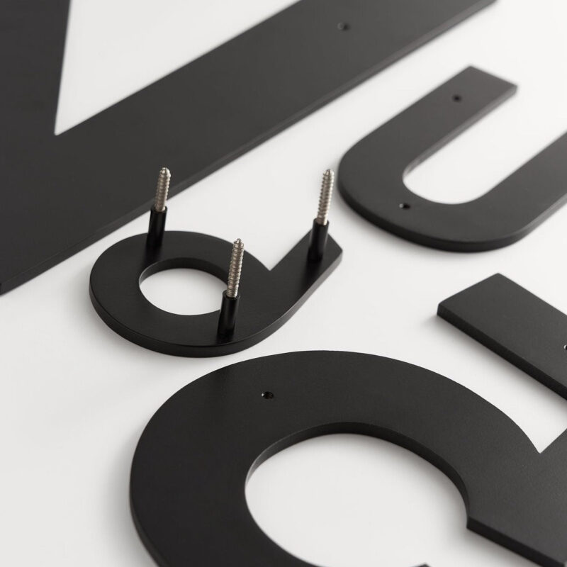 METRO-tekens in matzwart 4 METRO-tekens in matzwart