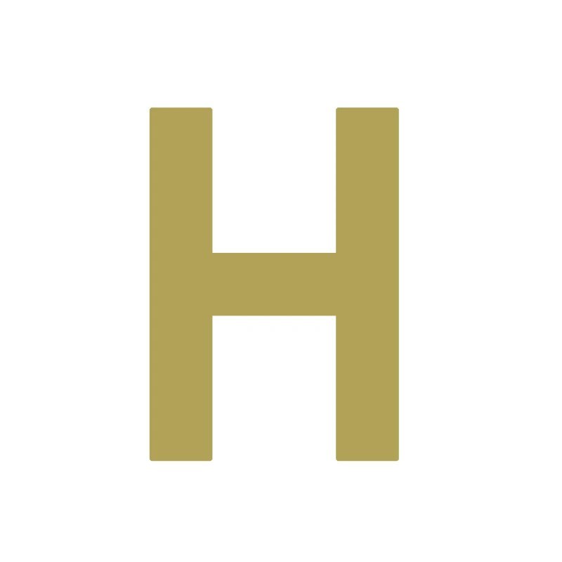 METRO-letters in satijnmessing