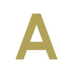 METRO-letters in satijnmessing