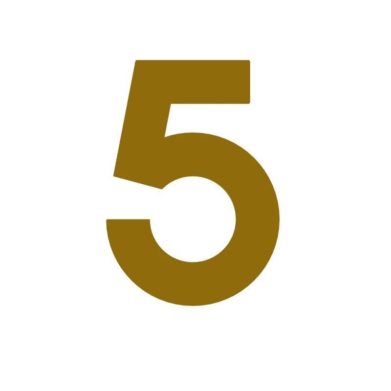 Numeri METRO in ottone anticato 12 Numeri METRO in ottone anticato