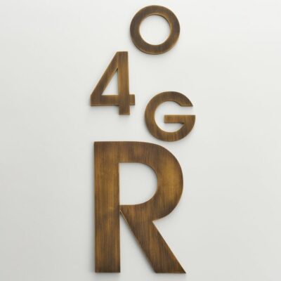 METRO Numbers in Antique Brass