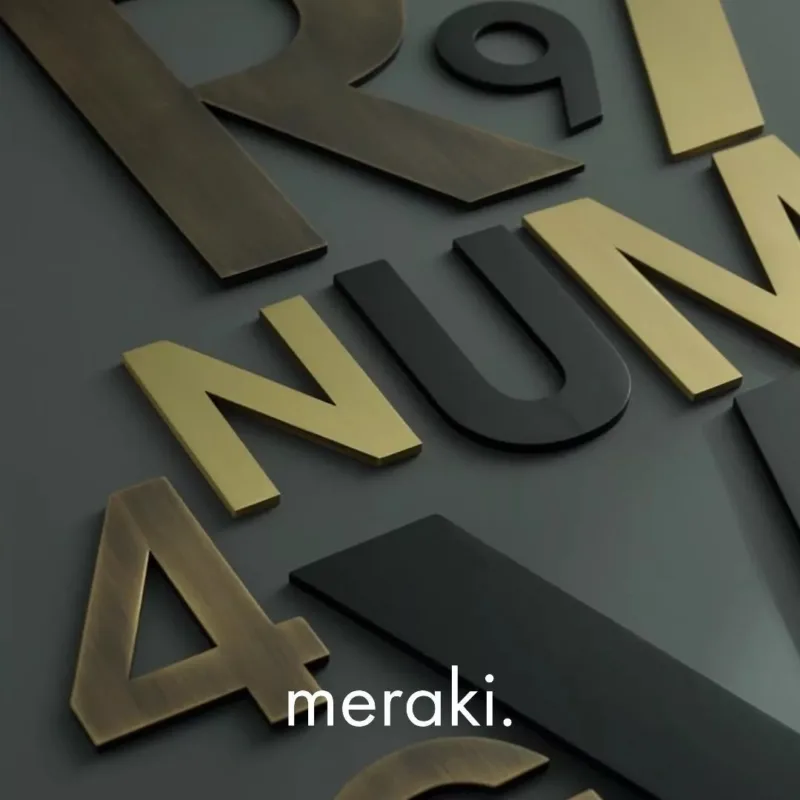 METRO Numbers in Matte Black 3 METRO Numbers in Matte Black