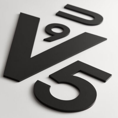 METRO Numbers in Matte Black - meraki.