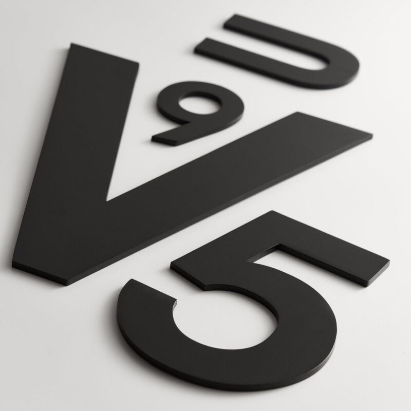 METRO Numbers in Matte Black 2 METRO Numbers in Matte Black