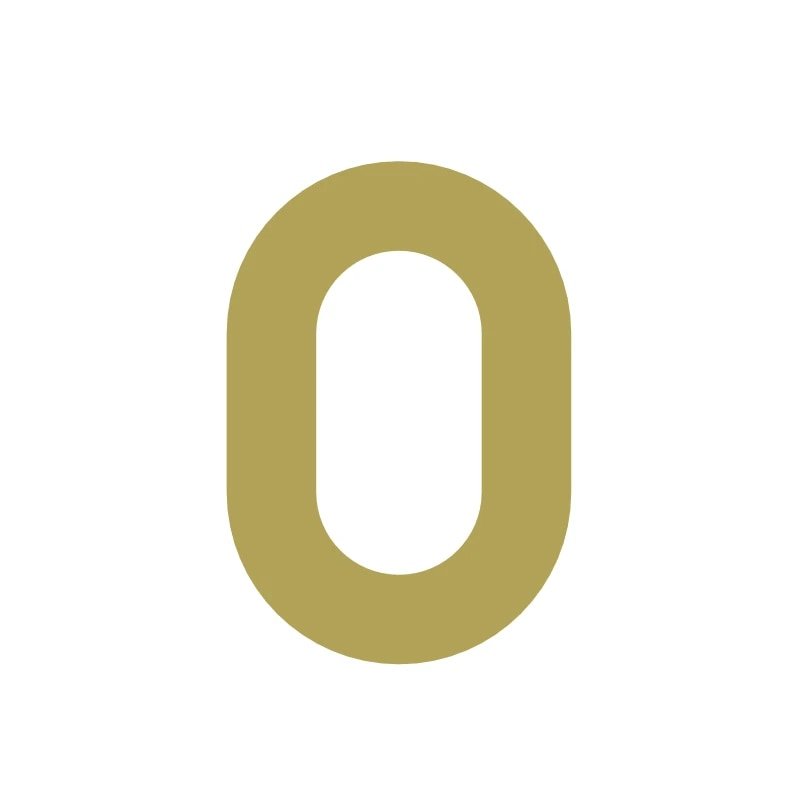 METRO Numbers in Satin Brass 17 METRO Numbers in Satin Brass