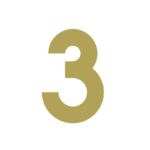 METRO Numbers in Satin Brass