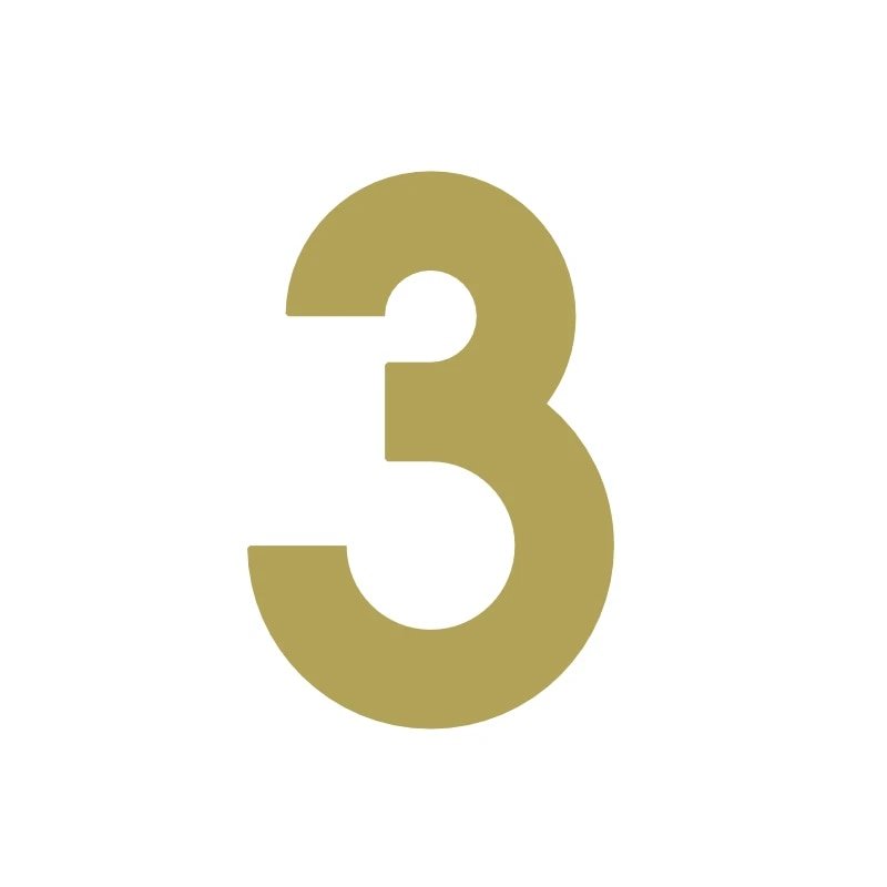 METRO Numbers in Satin Brass 10 METRO Numbers in Satin Brass