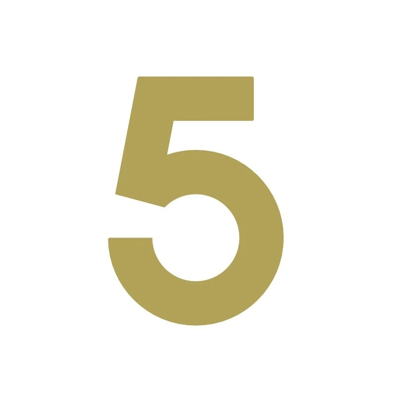 METRO Numbers in Satin Brass 12 METRO Numbers in Satin Brass