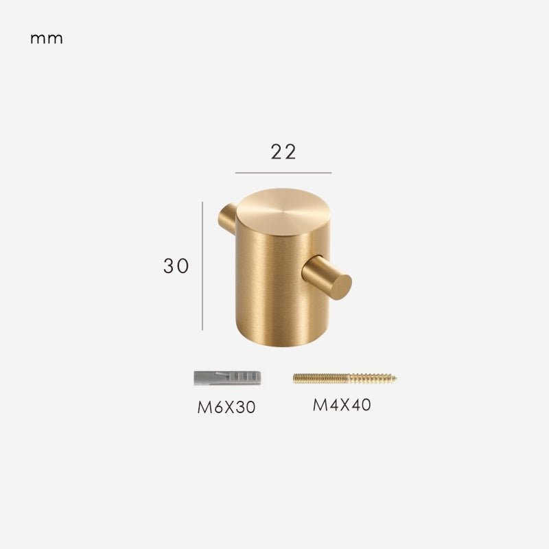 MODULA Messing Wandhaken 12 MODULA Messing Wandhaken