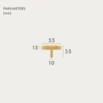 MORFI T-Stangen aus massivem Messing