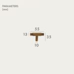 MORFI T-Stangen aus massivem Messing