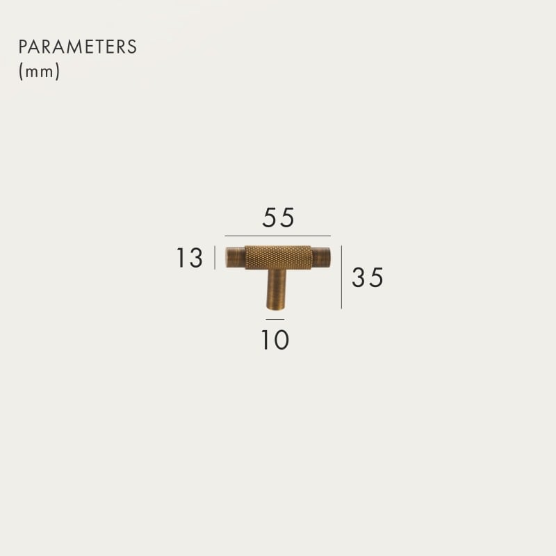 MORFI T-Stangen aus massivem Messing