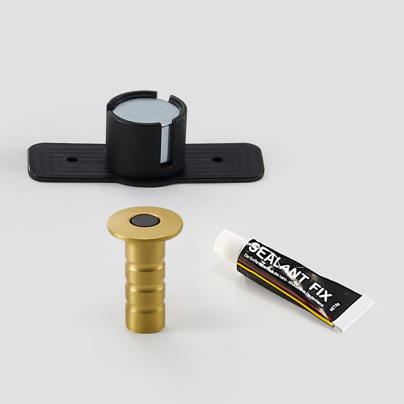 Tope magnético de latón para puertas NEMA (con enchufe antipolvo)