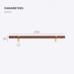 NUX Walnut & Brass Handles