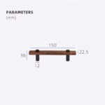 NUX Walnut & Brass Handles