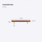 NUX Walnut & Brass Handles