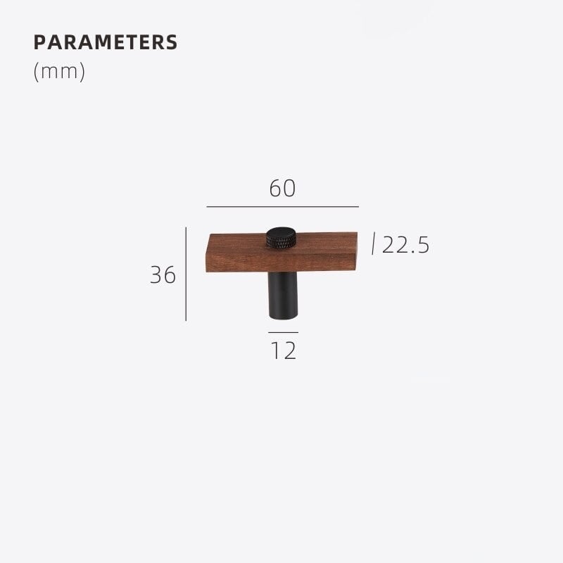 Barre en T NUX en noyer et laiton