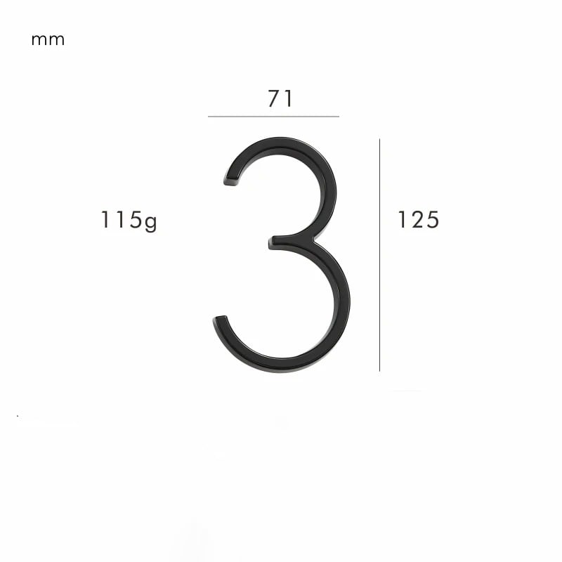 OBRE Black House Numbers